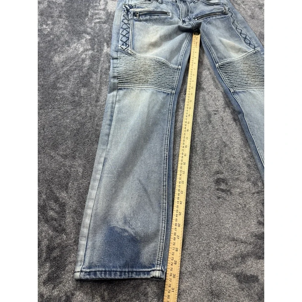 Trestles Supply Co. Zip Jeans Size 34 Blue Denim Acid Wash